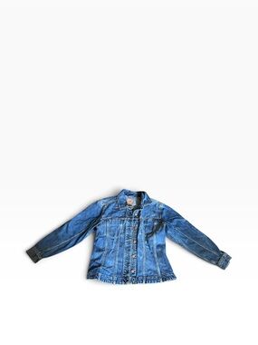 Gap Oversized Denim Trucker Jacket Men's Large Blue Cotton Long Sleeve Cambodia